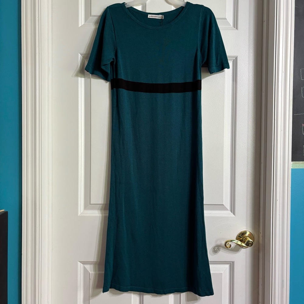 Teal and Black Women's Dress